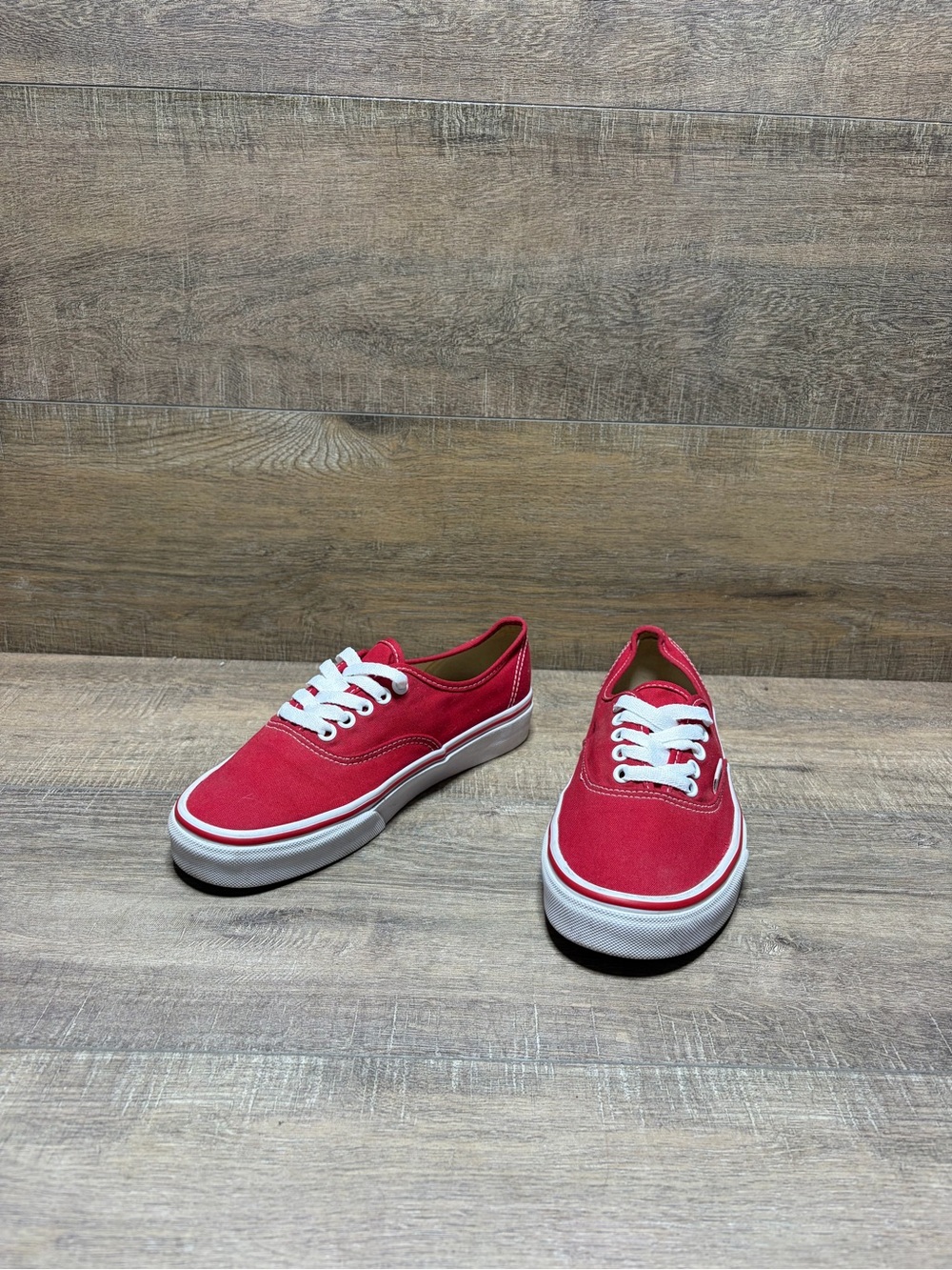 Vans Red Canvas Low-Top Sneakers